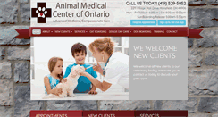 Desktop Screenshot of animalmedicalcenterofontario.com