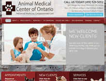 Tablet Screenshot of animalmedicalcenterofontario.com